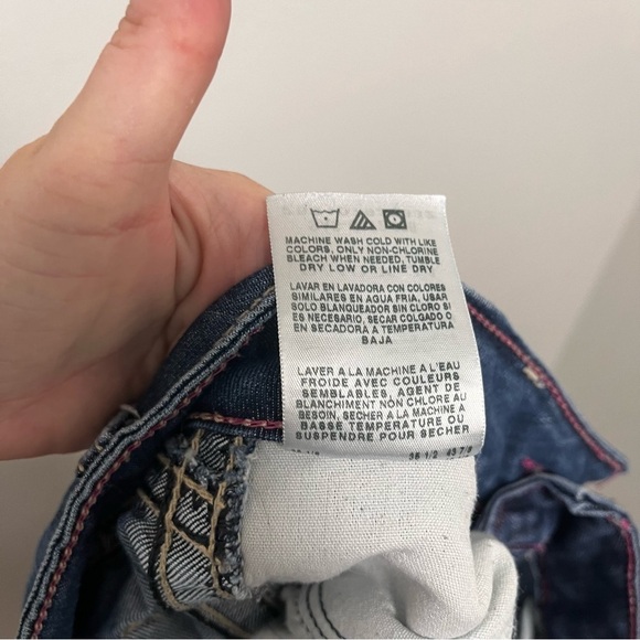 WRANGLER Premium Patch Boot Cut Jeans Size 9/10x34 Style 09MWZBF - Picture 11 of 11